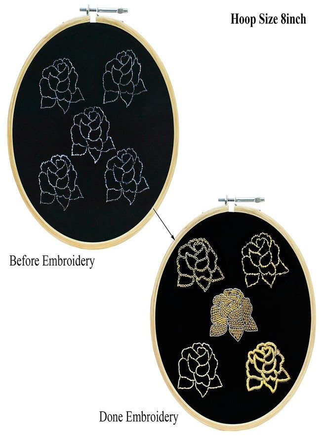 Embroiderymaterial DIY Embroidery Kits for Beginners, Kid, & Adult with 2 Piece of Pattern Printed on Fabric/Cloth, Instruction Paper, Needle, Thread, Embroidery Hoop and All Required Material - Image 3